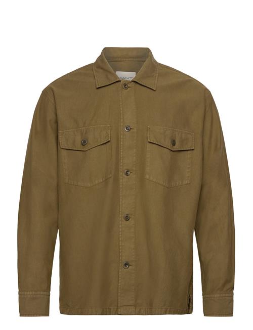 Light Twill Overshirt GANT Khaki