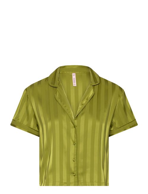Jacket Ss Satin Jacquard Hunkemöller Green