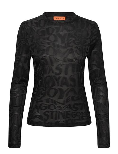 Elastic Long Sleeve Top, 2296 Logo STINE GOYA Black