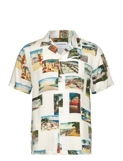 Resort Viscose Aop Shirt S/S Lindbergh White