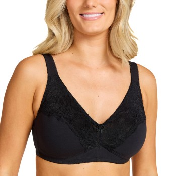 Damella BH Felice Soft Bra Sort bomuld B 70 Dame