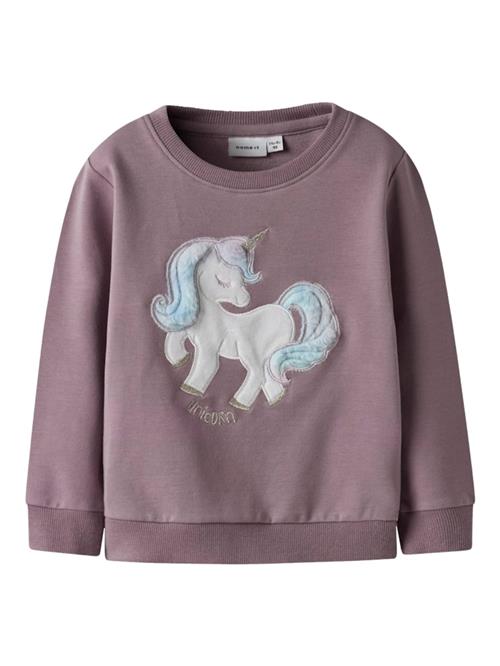 NAME IT Sweatshirt 'NMFKISA'  lyseblå / guld / lysviolet / offwhite