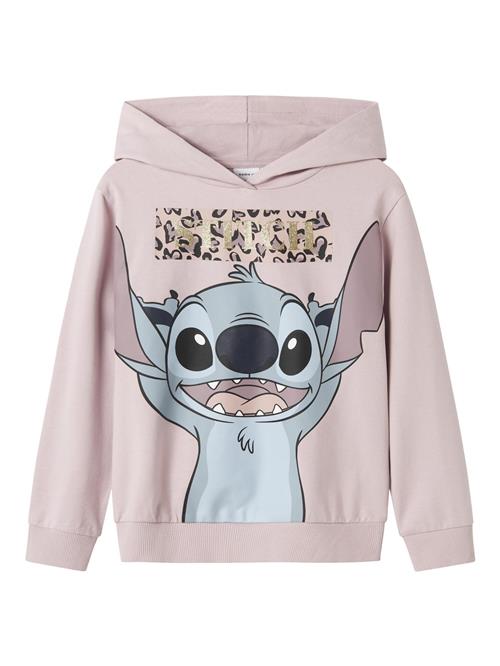NAME IT Sweatshirt 'Stitch'  dueblå / lysviolet / lavendel / sort