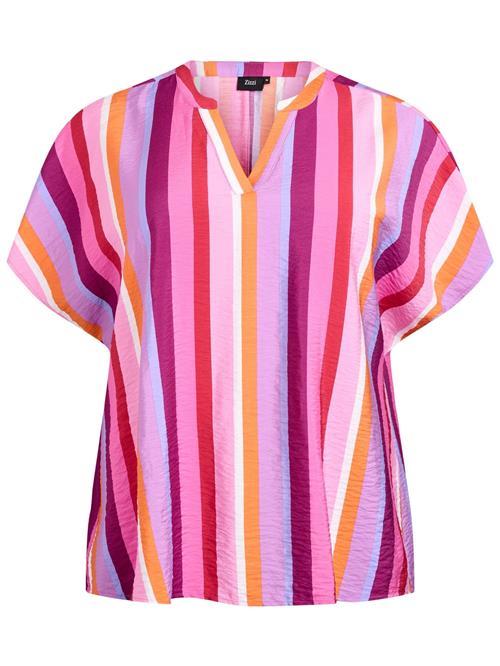 Zizzi Bluse 'Efina'  lilla / hummer / lyserød / lys pink