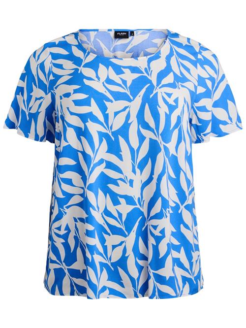 Zizzi Bluse 'Flbilly'  blå / hvid