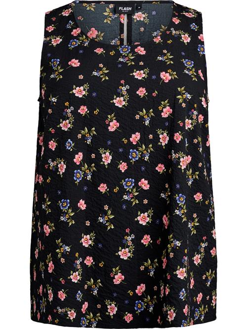 Zizzi Bluse 'Tracy'  blandingsfarvet / sort