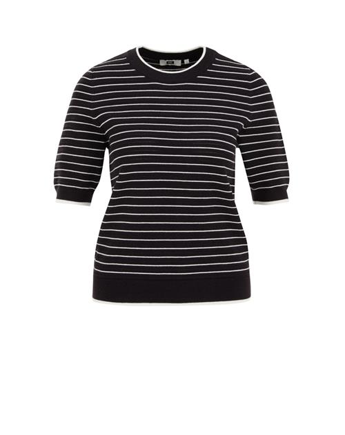 Se WE Fashion Sticktop  sort / hvid ved About You