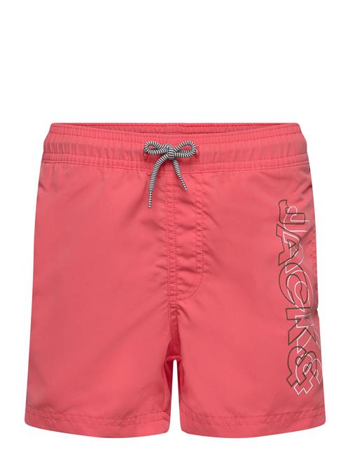 Jack & Jones Jpstfiji Jjswim Double Logo Ly Sn Jnr Jack & J S Pink