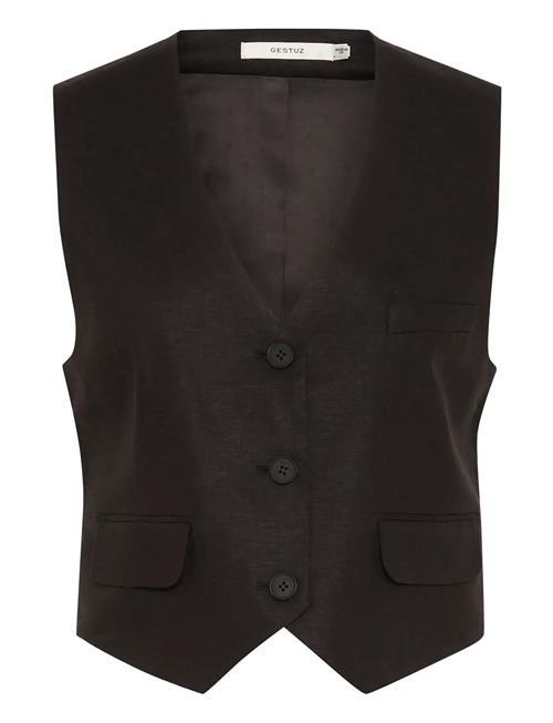 Elarahgz Linen Waistcoat Gestuz Black