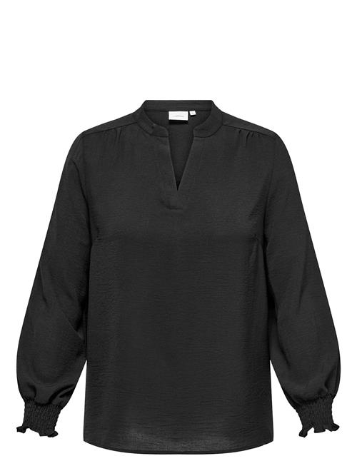 Carmetta Life V-Neck Top Wvn Noos ONLY Carmakoma Black