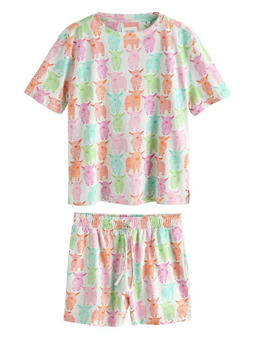 Next Pyjamas  ecru / grøn / orange / pink