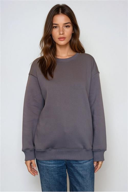 Alina Sweatshirt - Mørkegrå - M - TeeShoppen