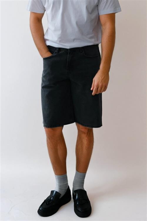 Denim Shorts Loose - Sort - 29 - TeeShoppen