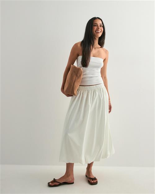 Vero Moda - Hvid - Vmfriba Mw 7/8 Balloon Skirt Wvn Ga