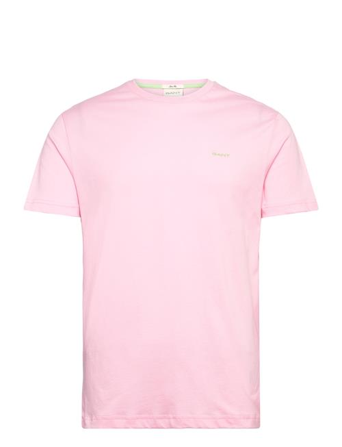 Contrast Logo Ss T-Shirt GANT Pink