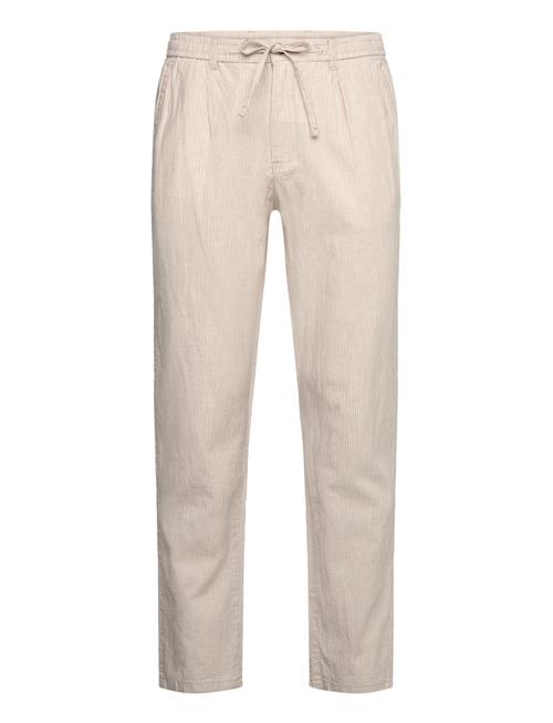 Se Striped Linen Pants Lindbergh Cream ved Booztlet
