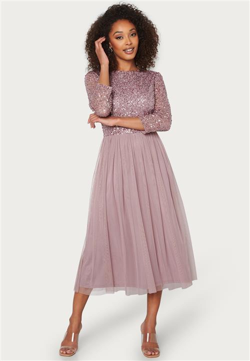 AngelEye Sequin Bodice Mid Dress