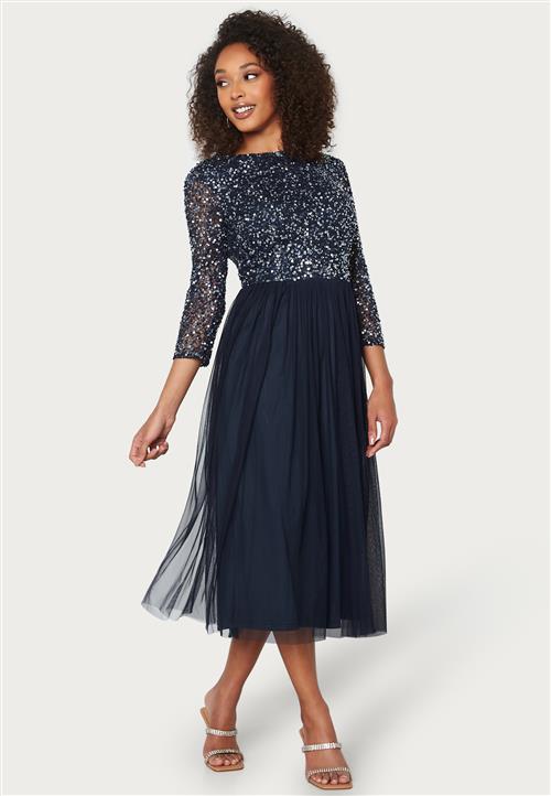 AngelEye Sequin Bodice Mid Dress