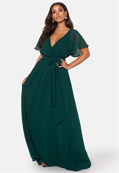 Goddiva Flutter Chiffon Dress