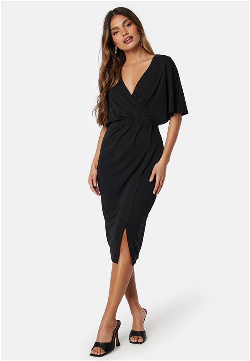 Bubbleroom Occasion Wrap Slit Midi Dress
