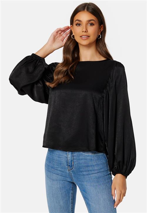 BUBBLEROOM Round Neck Balloon Sleeve Blouse
