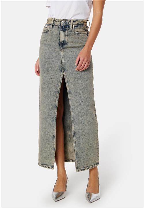Calvin Klein Jeans Front Split Maxi Denim Skirt