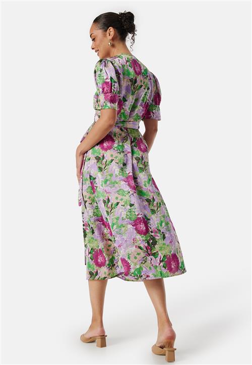 VILA Naria S/S Wrap Midi Dress
