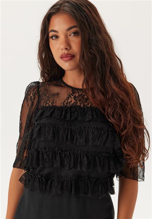 Happy Holly Frill Detail Wide Sleeve Blouse