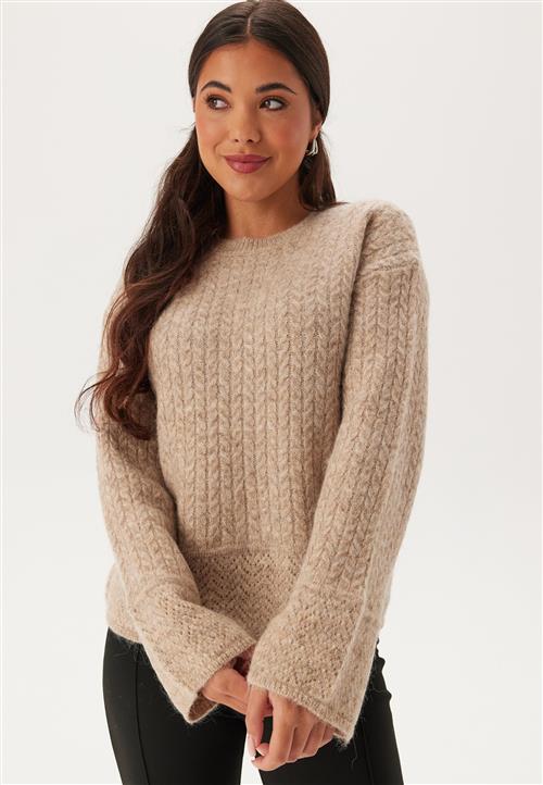 SELECTED FEMME Slfalva Structure Ls Knit O-neck