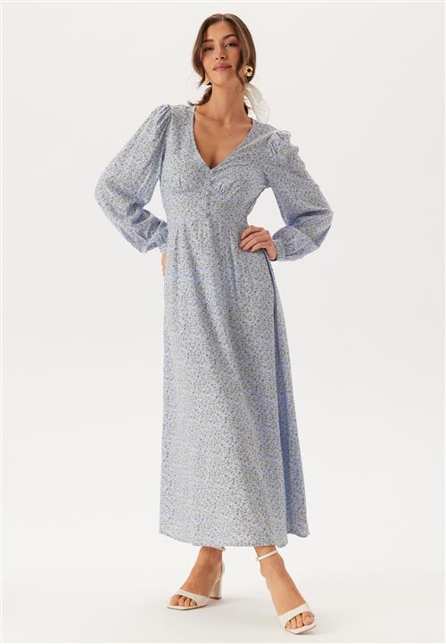 BUBBLEROOM Viscose V-neck Maxi Dress