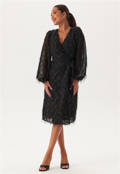 VILA Vifeather L/S MIDI WRAP DRESS