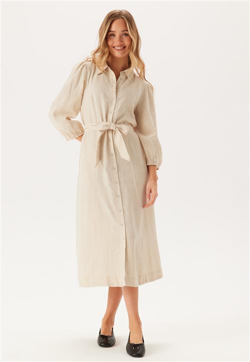 YAS Yasflaxy 3/4 LINEN SHIRT DRESS