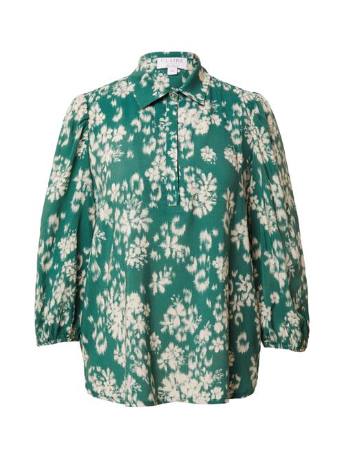 Se Claire Bluse 'Rima'  creme / smaragd ved About You