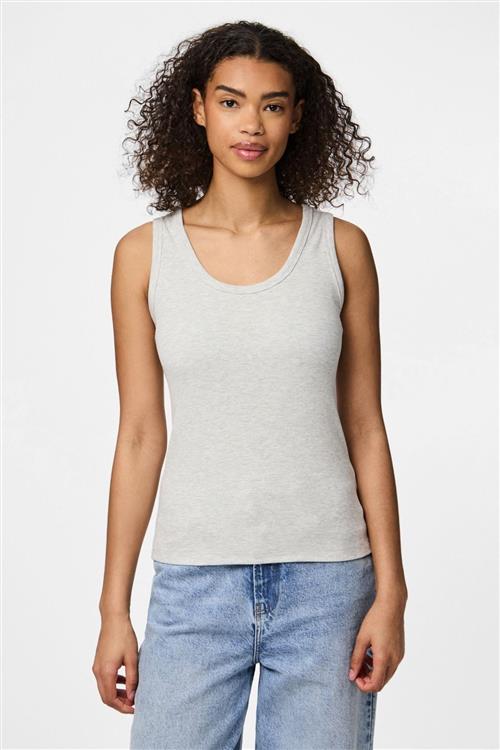 May Tank Top - Light Grey Melange - M - PIECES