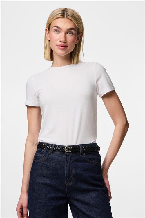 Avery Leather Braided Slim Belt - Black - PIECES