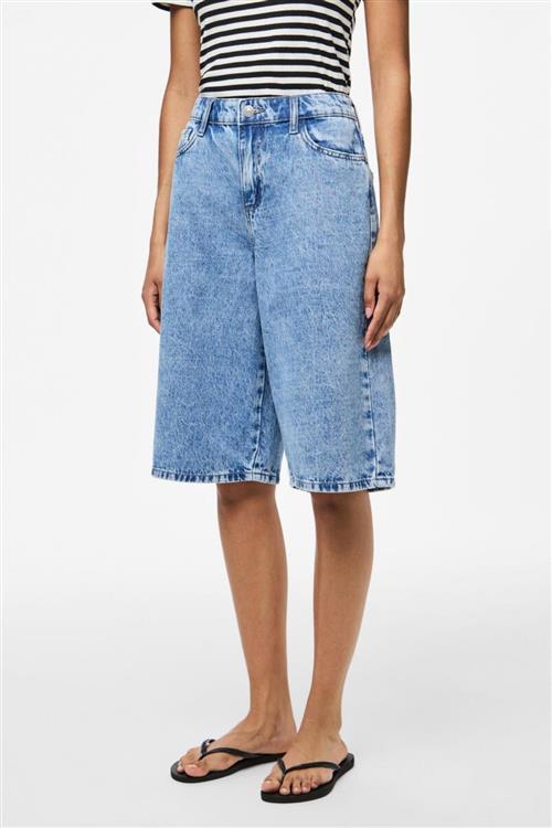 Sky Denim Jorts - Medium Blue Denim - XS - PIECES