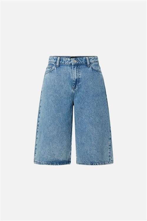 Sky Denim Jorts - Medium Blue Denim - PIECES