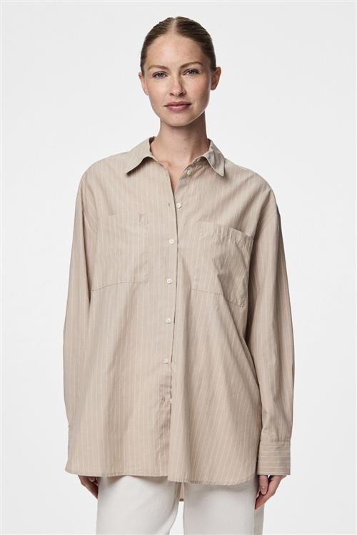 Melia Loose Shirt - Crockery - XS - PIECES