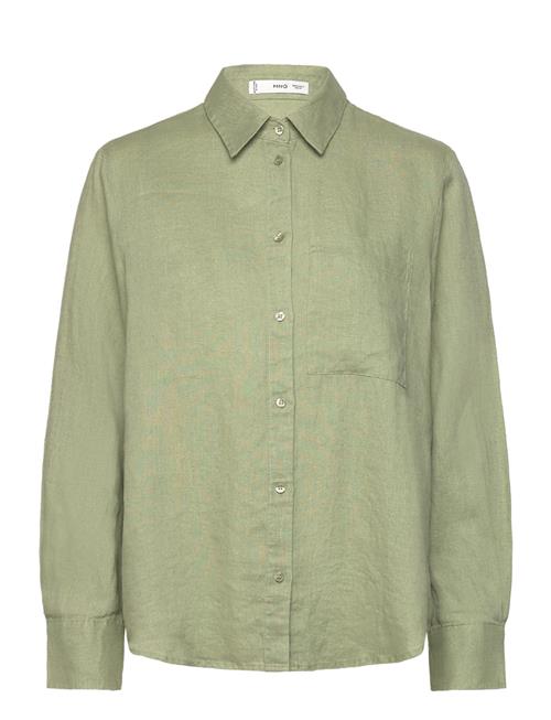Linen 100 Shirt Mango Green