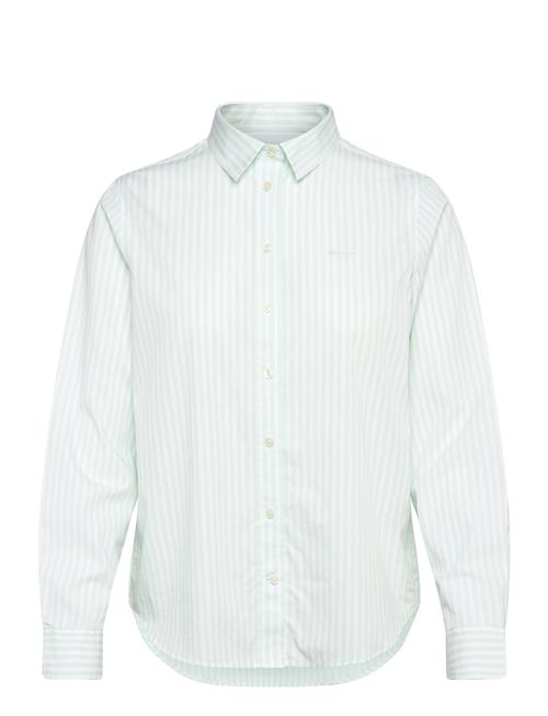 Reg Classic Poplin Striped Shirt GANT Green
