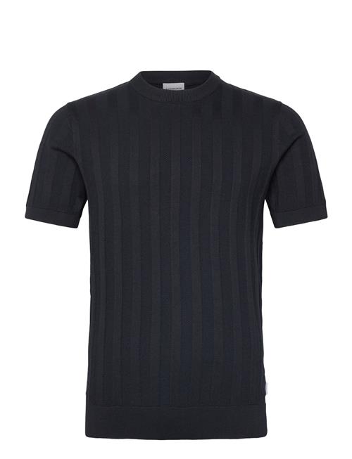 Knitted Crew Neck T-Shirt Lindbergh Navy