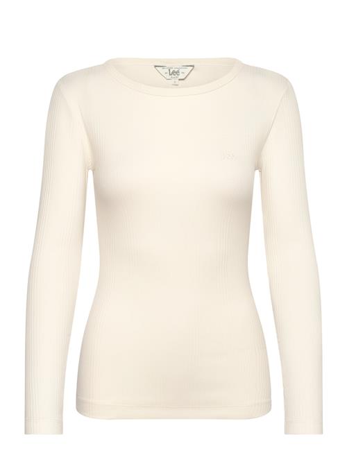 Ls Rib Tee Lee Jeans White