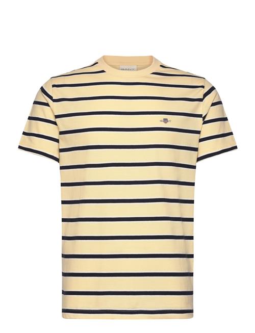 Striped Ss Tshirt GANT Yellow