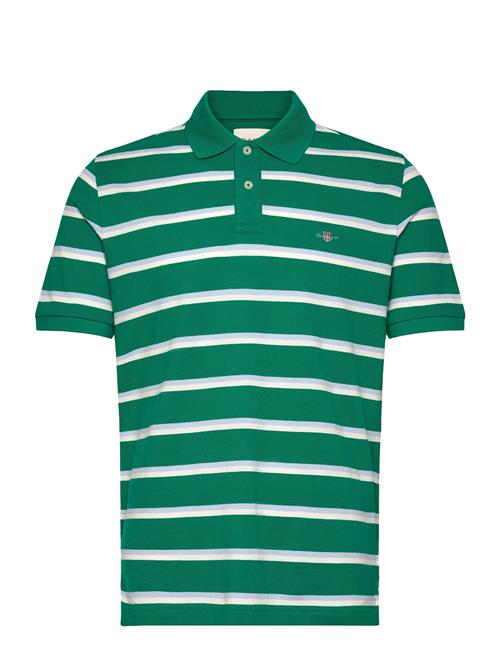 Striped Ss Polo GANT Green