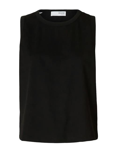 Slfessential Sl Boxy Tank Top Noos Selected Femme Black