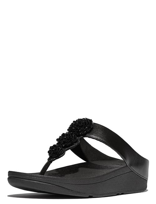 Fino Beadie-Button Metallic Toe-Post Sandals FitFlop Black