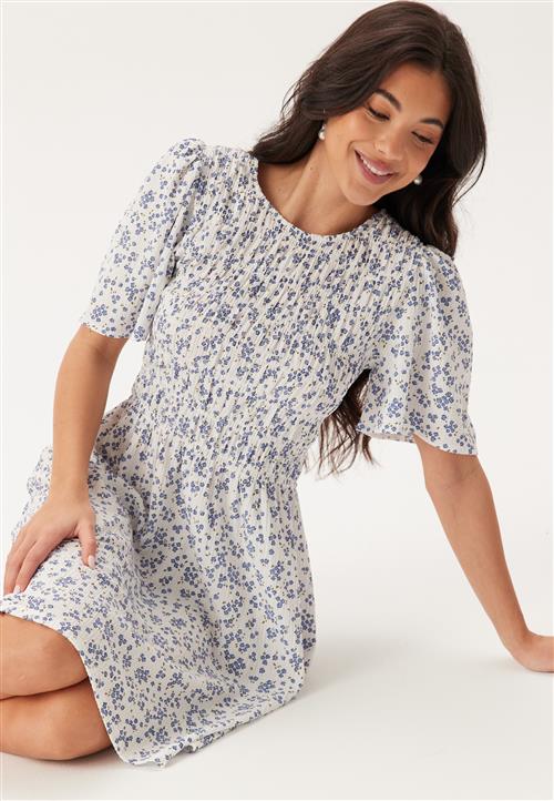 Happy Holly Butterfly Sleeve Short Dress