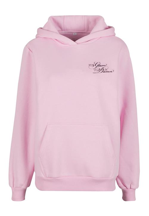 Miss Tee Sweatshirt 'Give A Damn'  blandingsfarvet / lys pink