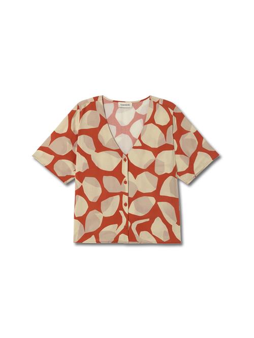 Thinking MU Bluse 'Libelula'  lysebeige / orangerød