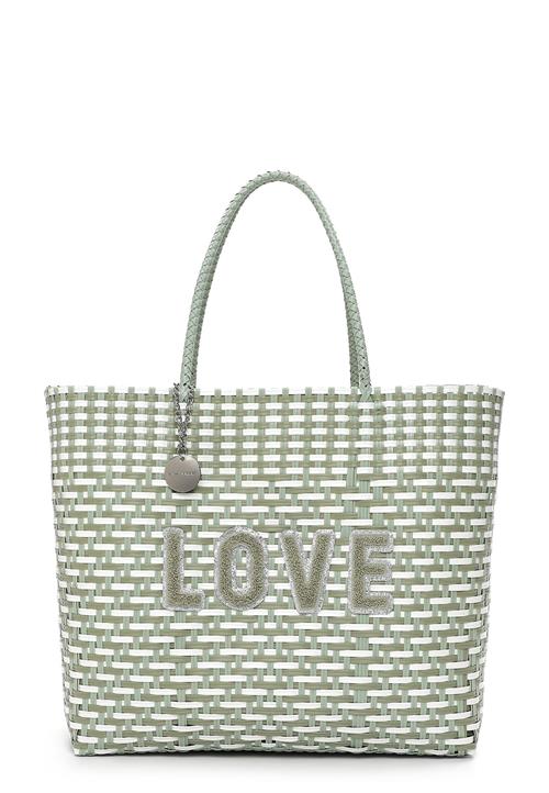 Emily & Noah Shopper 'Edda'  pastelgrøn / hvid